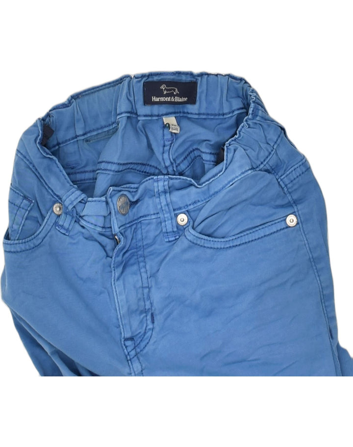 HARMONT & BLAINE Boys Straight Casual Trousers 9-10 Years W24 L25 Blue | Vintage Harmont & Blaine | Thrift | Second-Hand Harmont & Blaine | Used Clothing | Messina Hembry 