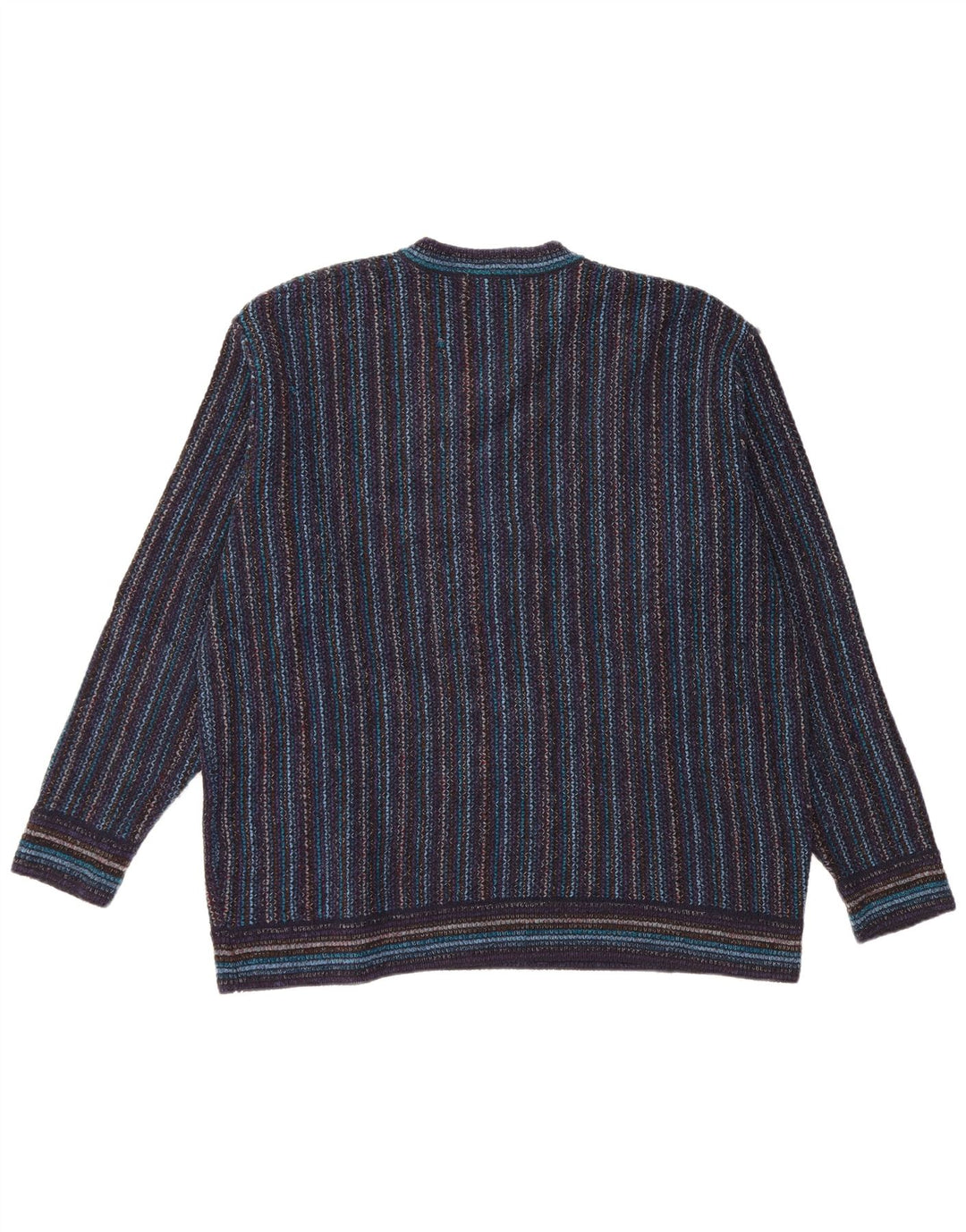 Мужской джемпер с v-образным вырезом NANI BON IT 54 XL темно-синий в полоску акрил