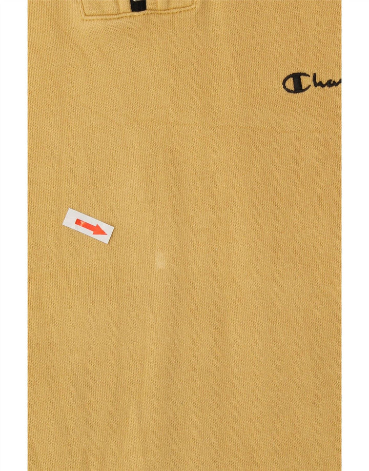 Мужской свитшот CHAMPION на молнии, большой хлопковый джемпер бежевого цвета