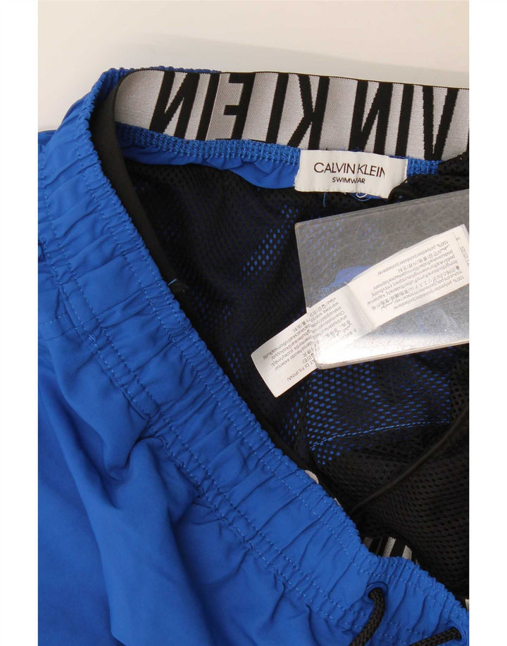 Мужские шорты для плавания с рисунком Calvin Klein, средний синий полиэстер