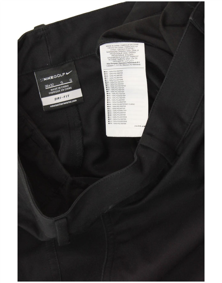 Мужские прямые брюки чинос NIKE Dri Fit W36 L32, черный полиэстер