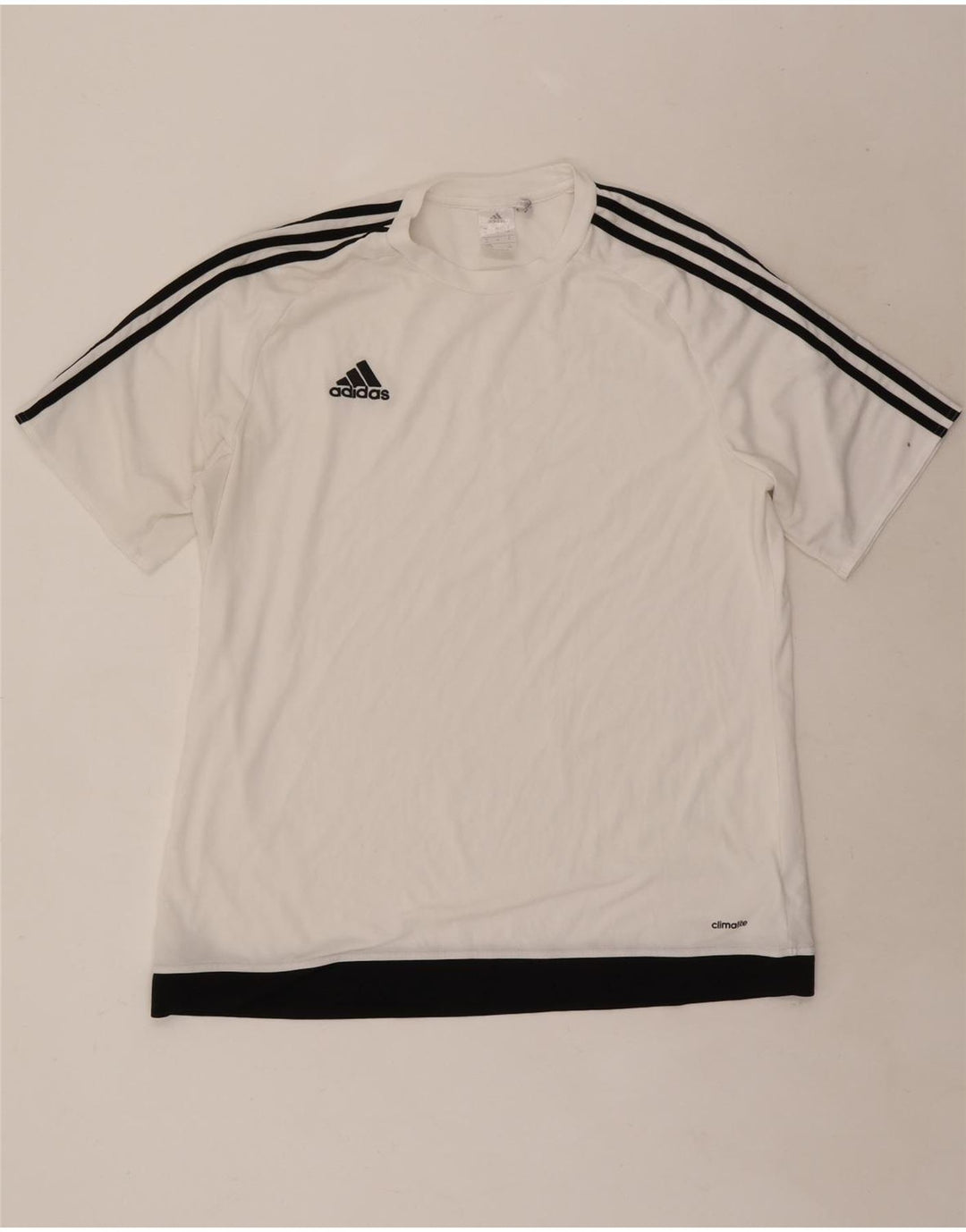 Adidas Мужская футболка Climalite Top XL Белый Полиэстер с цветными блоками