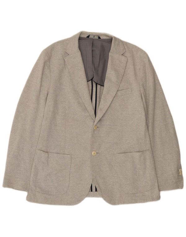 Мужской пиджак Massimo Dutti на 2 пуговицах EU 56 XL Серый Argyle/Diamond