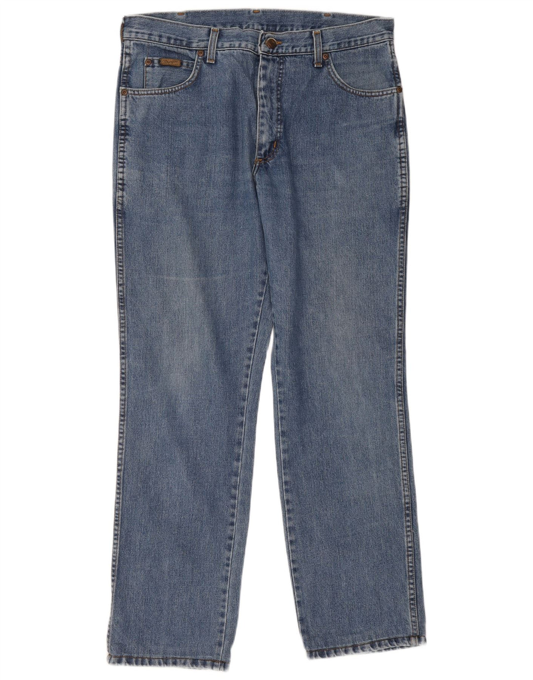Мужские прямые джинсы Wrangler W36 L34 синие, хлопок