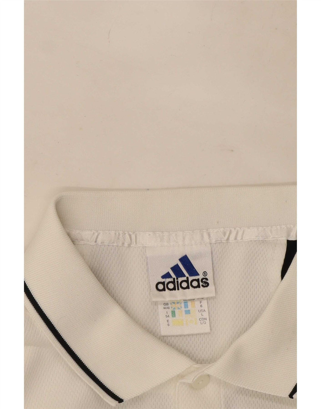 Мужская рубашка-поло Adidas UK 44/46, большая белая полиэстер