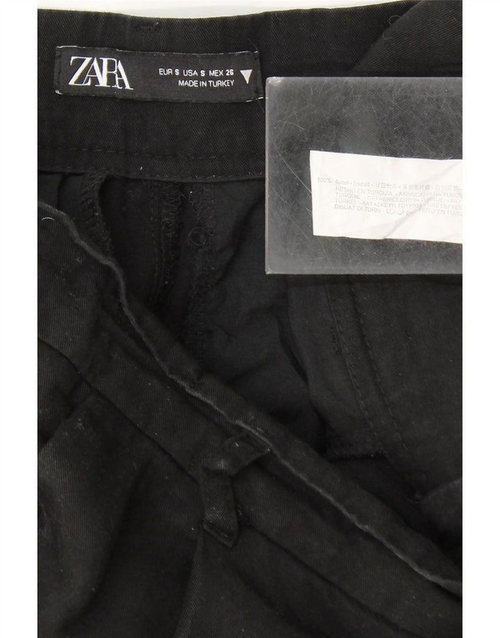 Женские брюки чинос Marks & Spencer, маленькие W26 L34, черные, лиоцелл