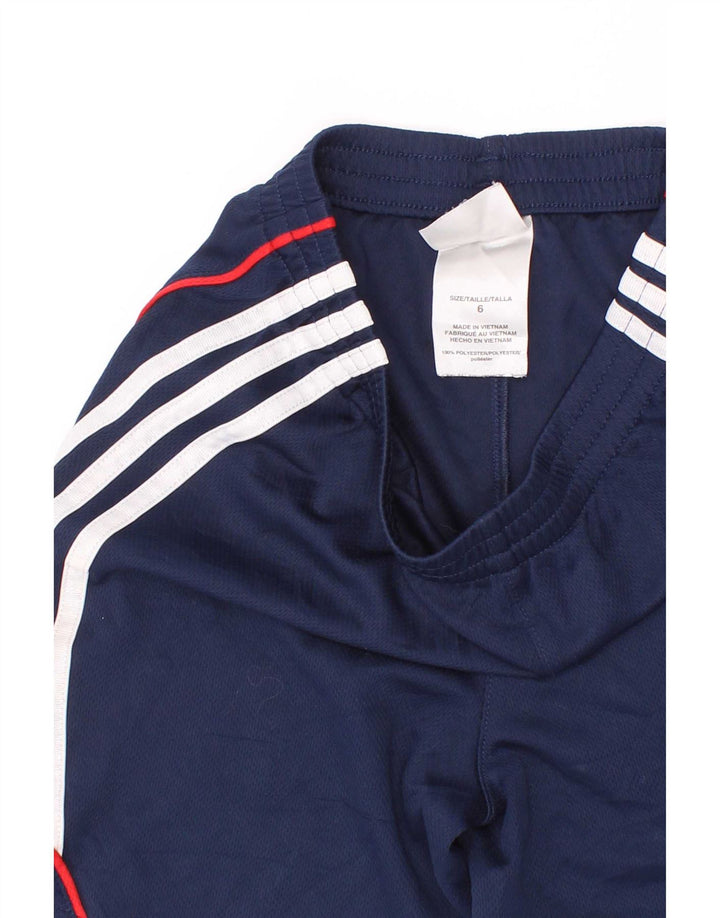 Спортивные шорты Adidas для мальчиков 5–6 лет, темно-синие, полиэстер с цветными блоками