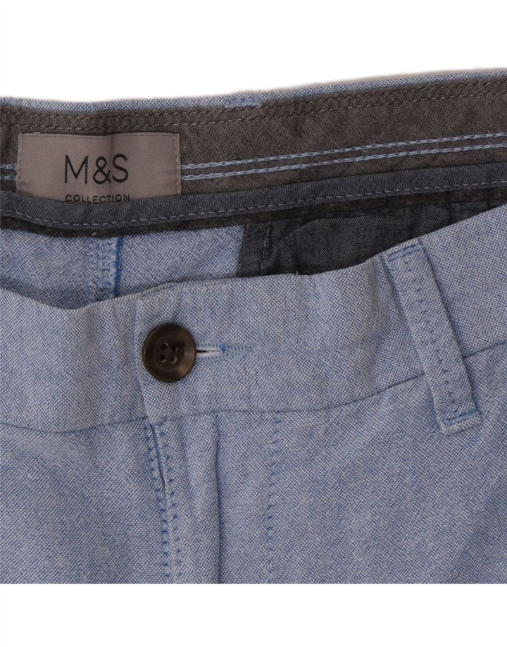 Мужские шорты чинос Marks & Spencer W34, большие синие, хлопок