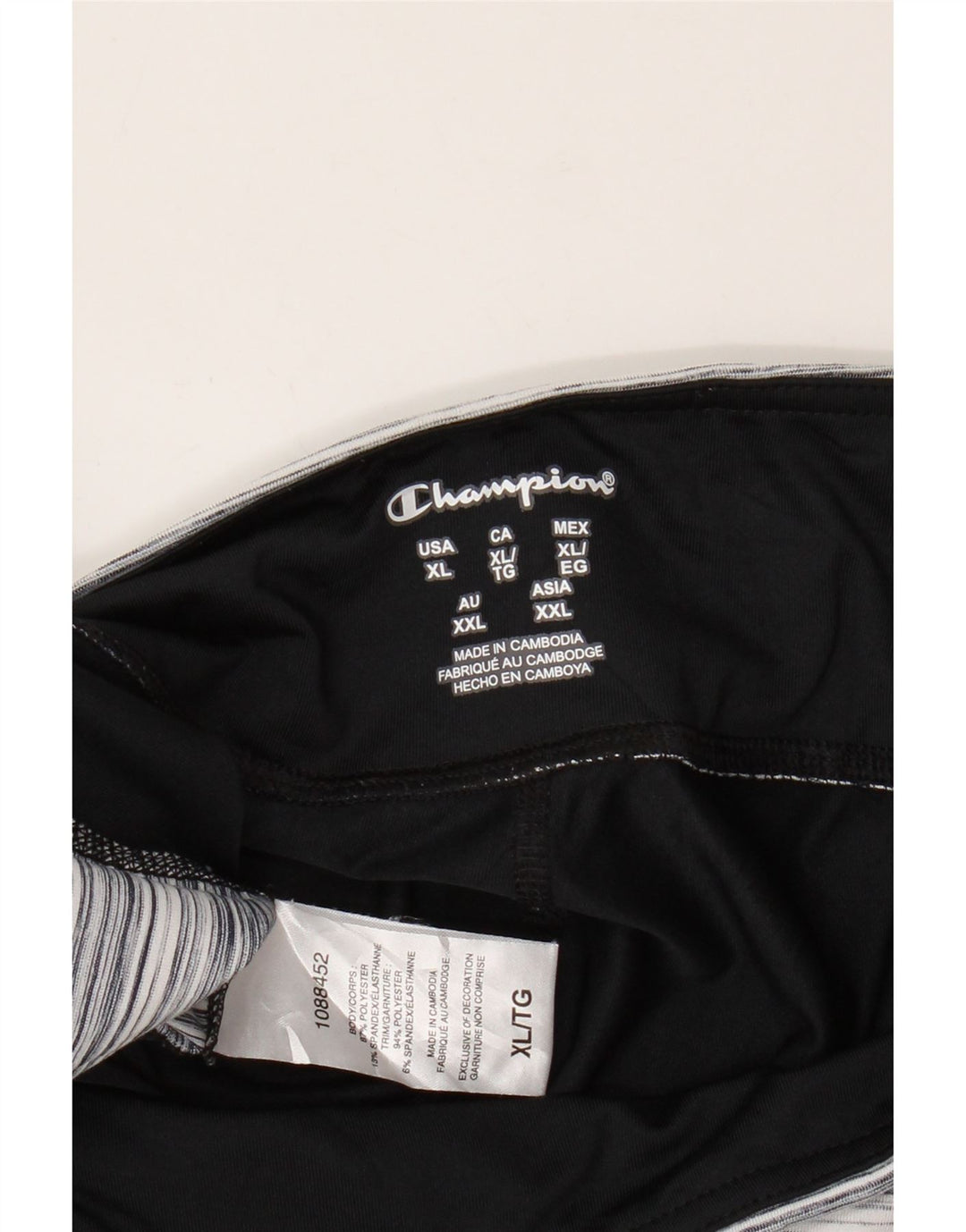 Женские леггинсы-капри Champion UK 18 XL, полиэстер в черную полоску