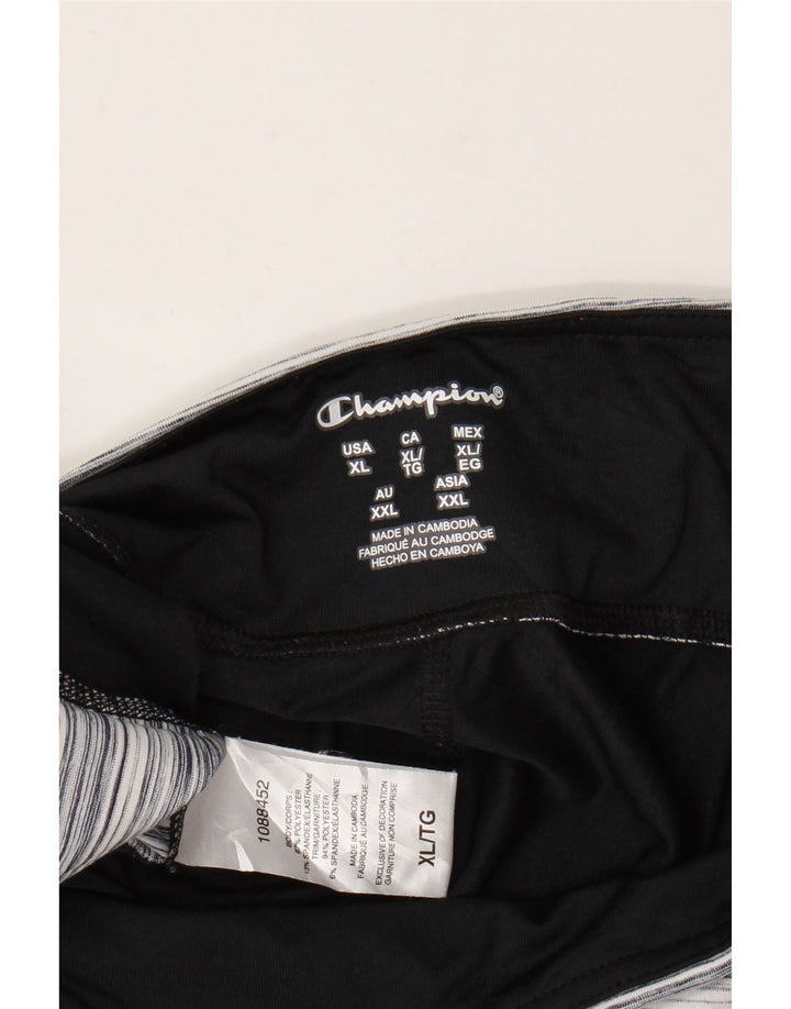 Женские леггинсы-капри Champion UK 18 XL, полиэстер в черную полоску