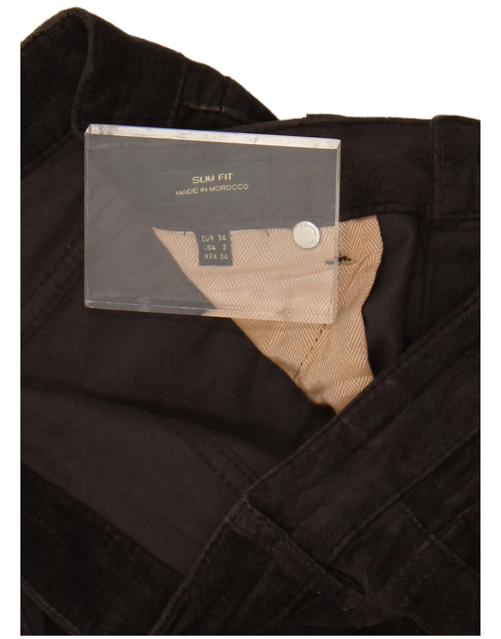 MASSIMO DUTTI Женские бархатные повседневные брюки EU 34 2XS W24 L30 Коричневые