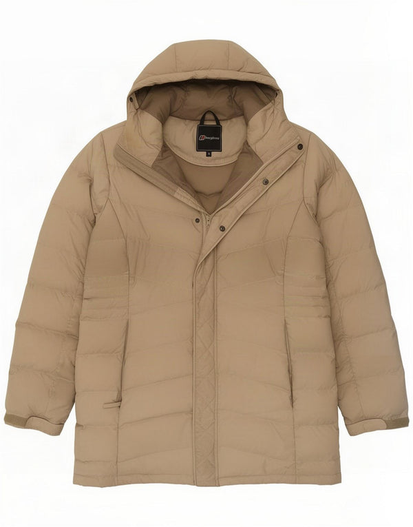 Berghaus Женская стеганая куртка с капюшоном UK 18 XL Бежевый полиэстер
