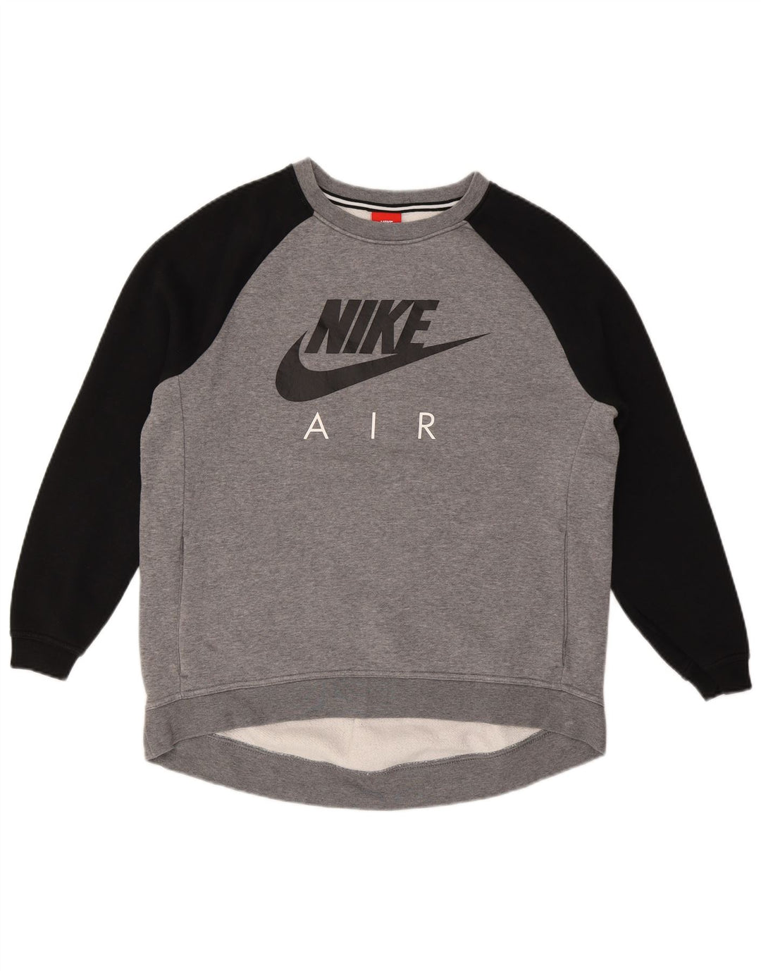 Мужской свитшот с графическим рисунком Nike, большой серый цвет с цветными блоками