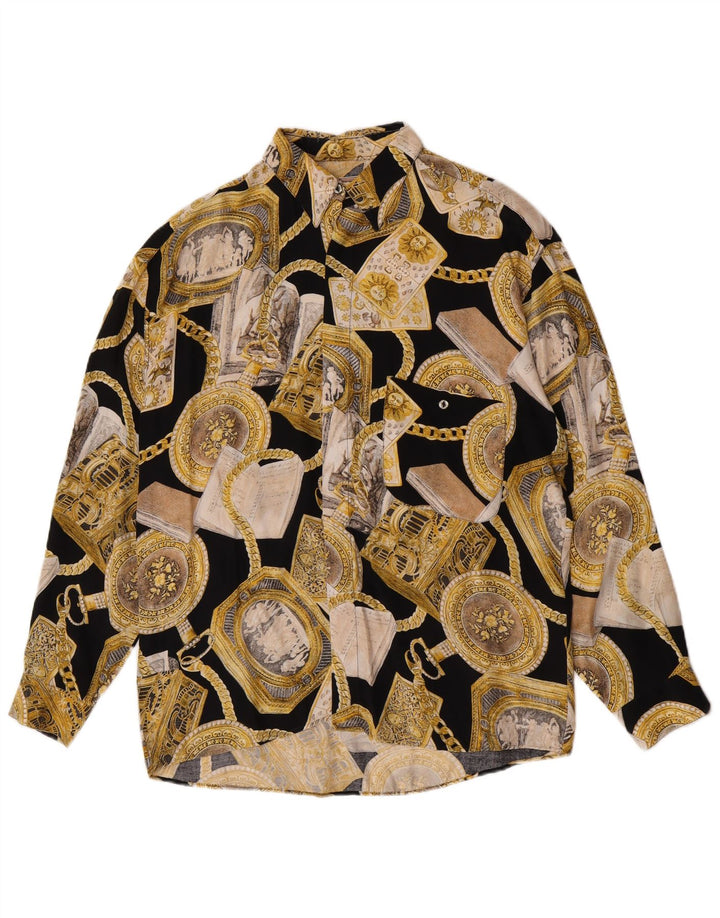 Мужская рубашка Tipo' S с абстрактным узором, средний черный, вискоза