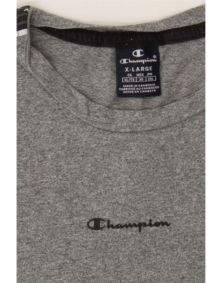 CHAMPION Mens Graphic T-Shirt Top XL Grey Cotton Vintage Champion and Second-Hand Champion from Messina Hembry 