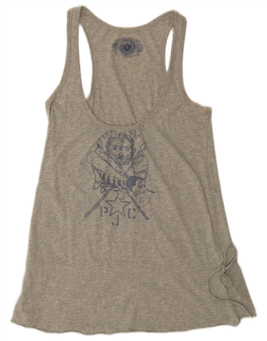 Женский жилет с рисунком POLO RALPH LAUREN, Великобритания 14, большой размер, серый хлопок