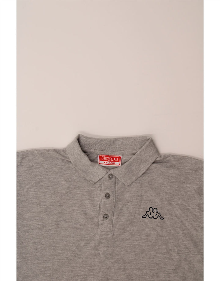 KAPPA Mens Polo Shirt 2XL Grey Vintage Kappa and Second-Hand Kappa from Messina Hembry 