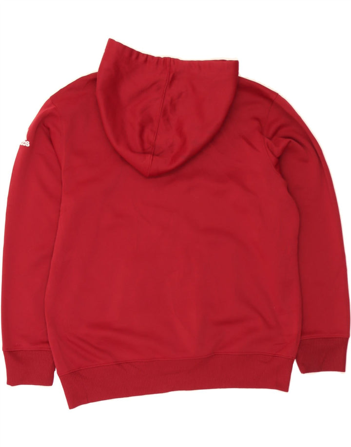 ADIDAS Mens Climawarm Hoodie Jumper Medium Red Polyester Vintage Adidas and Second-Hand Adidas from Messina Hembry 