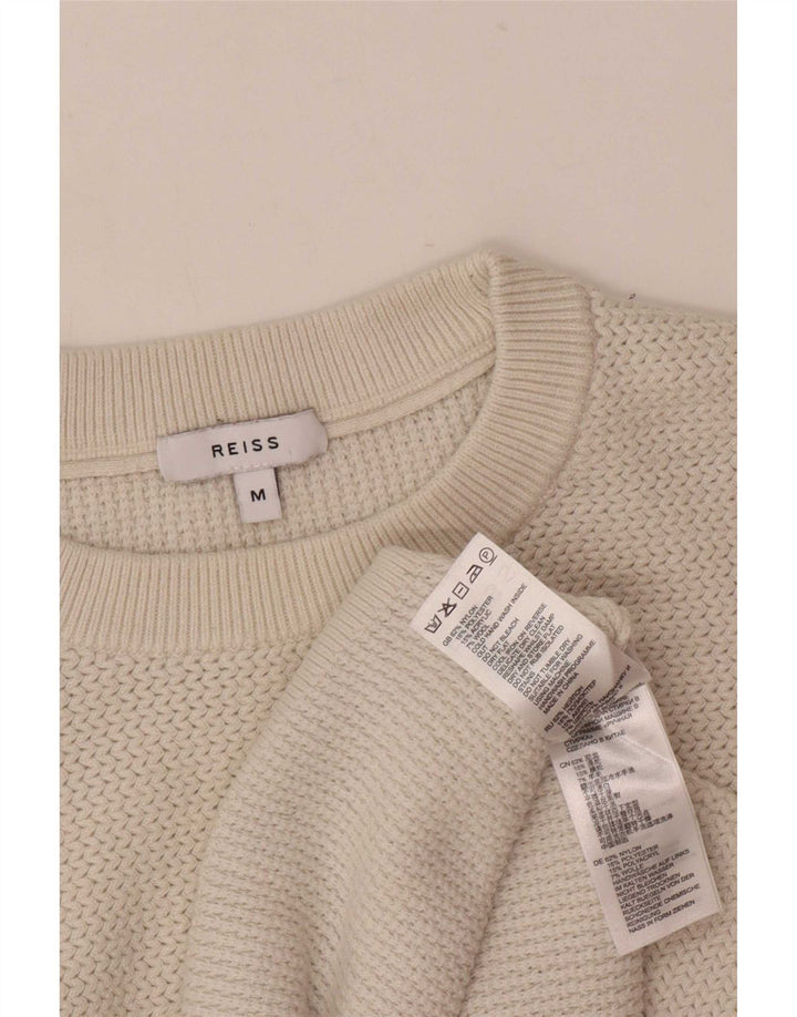 Мужской свитер Reiss с круглым вырезом, средний, бежевый, нейлоновый