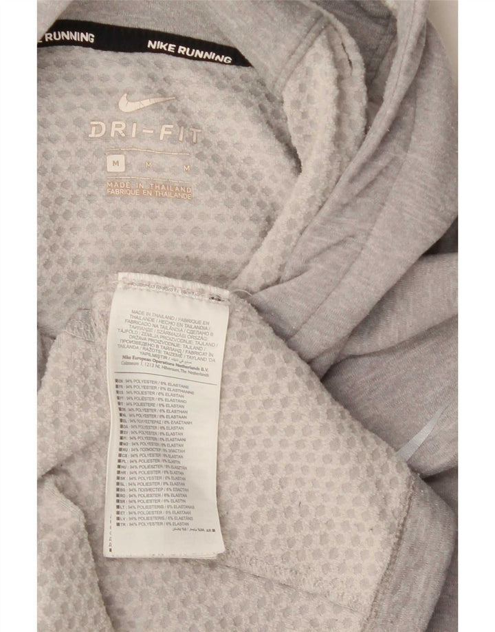 Мужской топ Nike Dri Fit с капюшоном и длинными рукавами, средний серый полиэстер с крапинками
