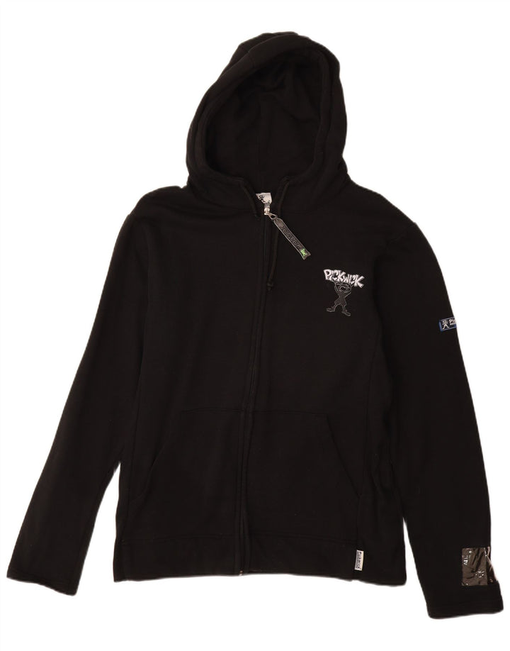 Pickwick Мужской свитер с капюшоном и молнией с графическим рисунком, средний черный хлопковый свитер