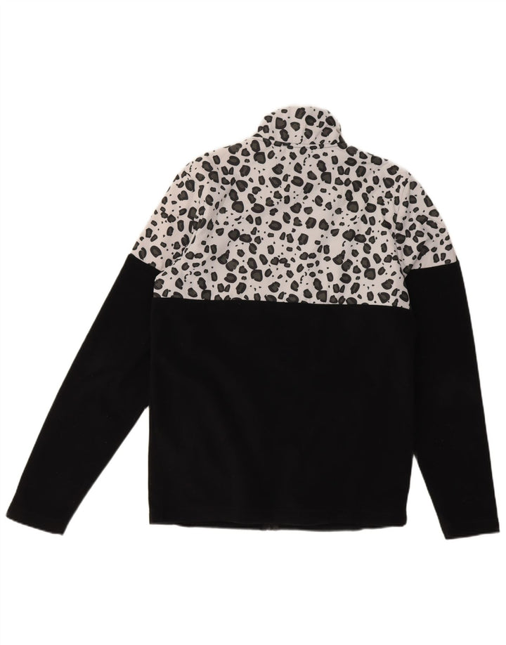 Мужская флисовая куртка Ellesse UK 36, маленькая черная, полиэстер с животным принтом