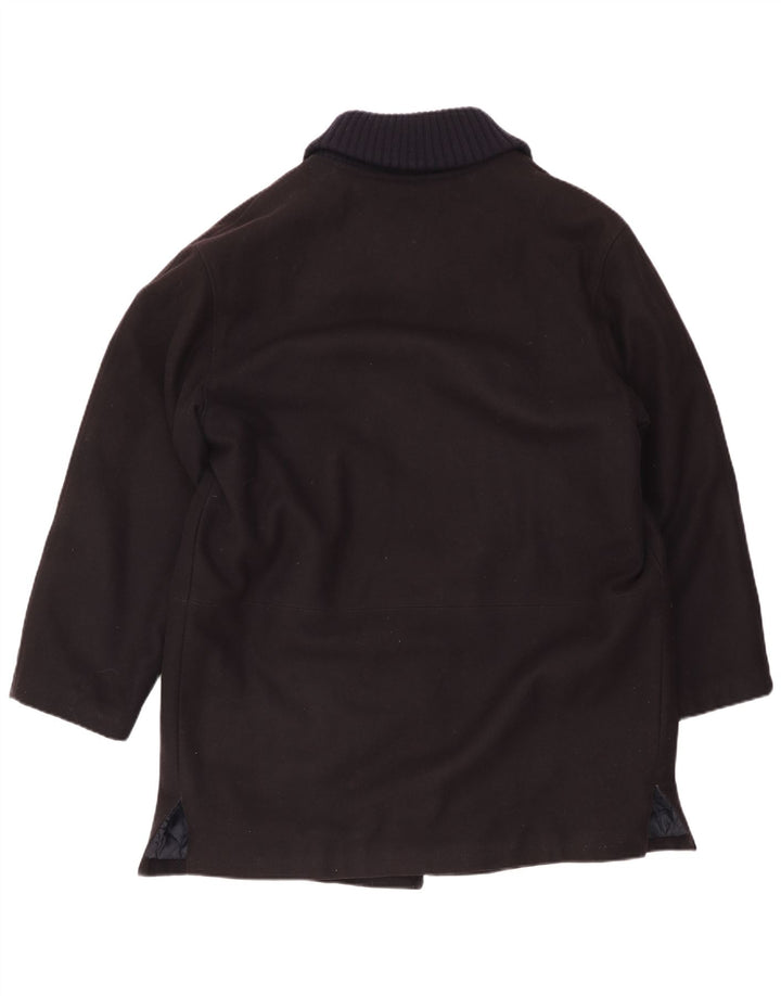 Винтажное мужское пальто UK 42 XL из черной вискозы