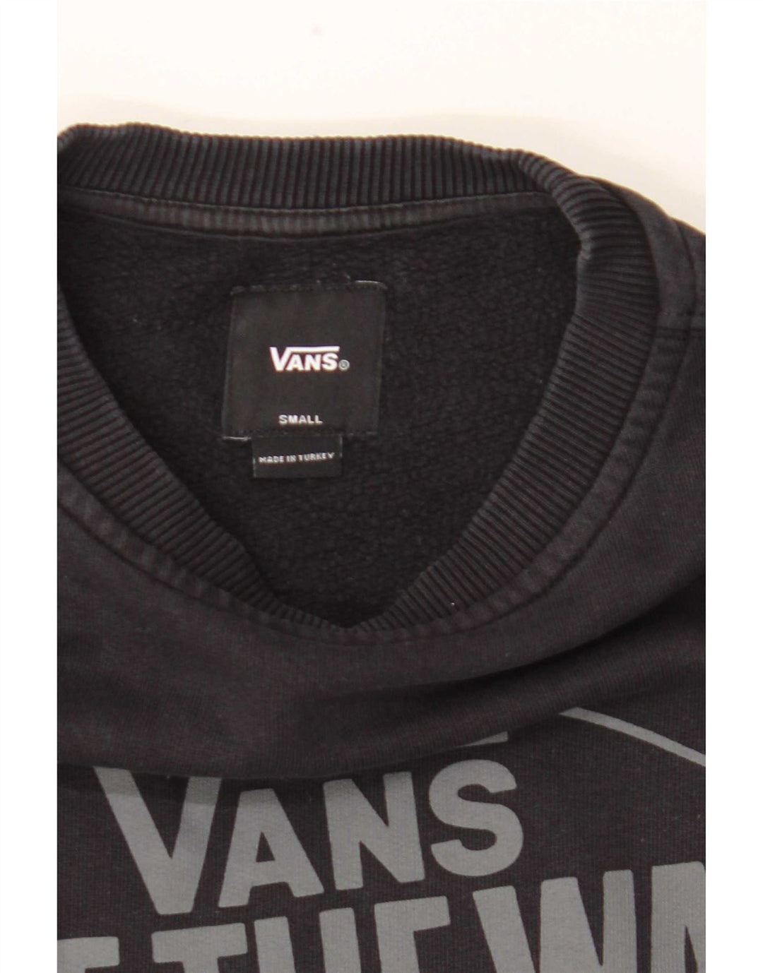 Мужской свитшот с рисунком Vans, маленький черный