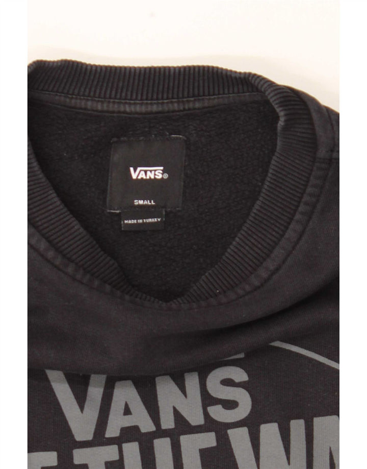 Мужской свитшот с рисунком Vans, маленький черный