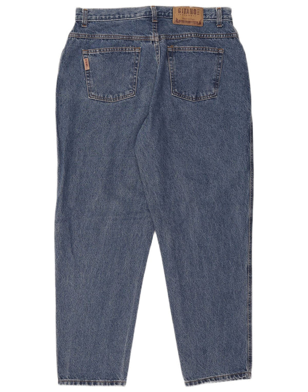 Женские зауженные джинсы Gitano с высокой талией США 16 2XL W34 L29 Синий хлопок