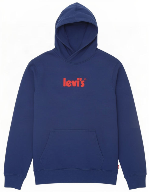 Джемпер с капюшоном Levi's для мальчиков 13–14 лет, темно-синий, хлопок, размер XL