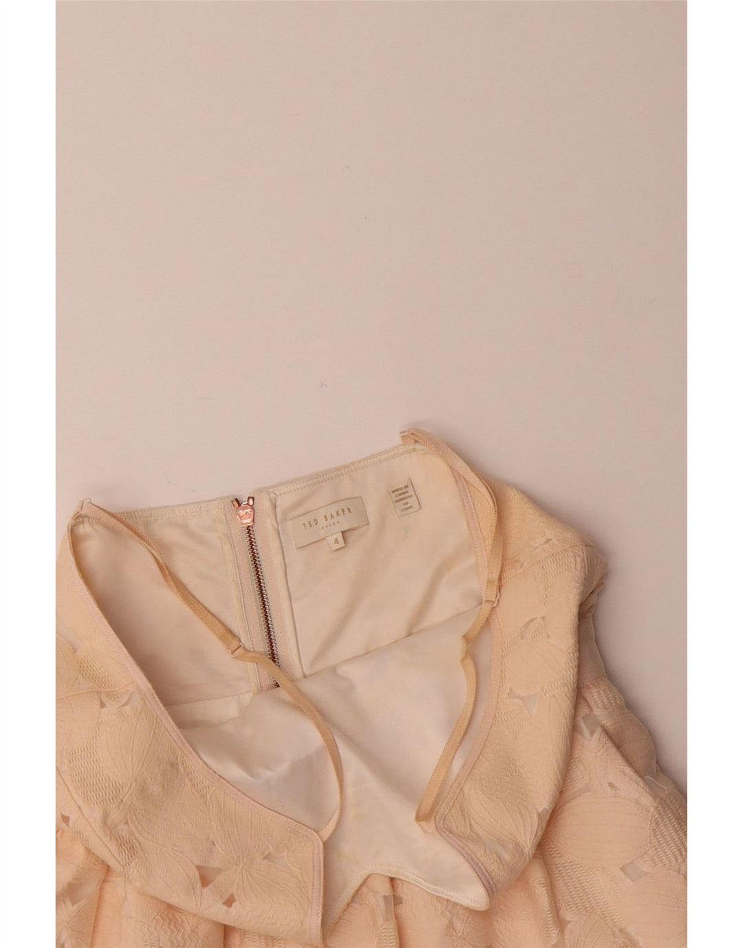 TED BAKER Womens Slip Dress Size 4 Large Beige