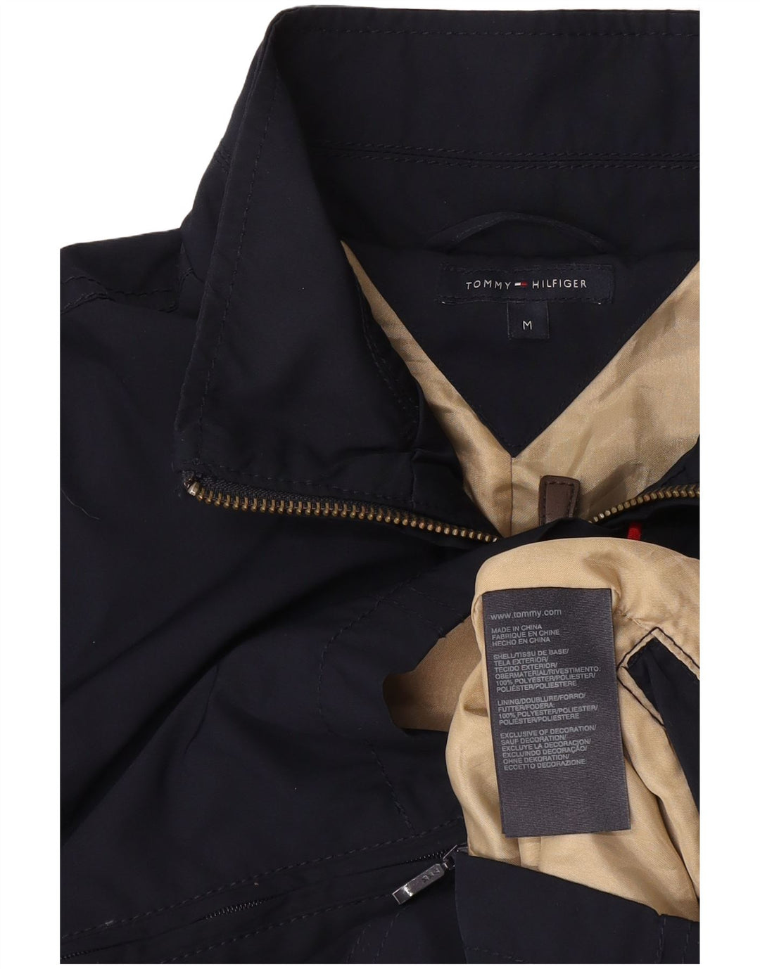 Женская укороченная куртка-бомбер Tommy Hilfiger UK 12, средний темно-синий полиэстер