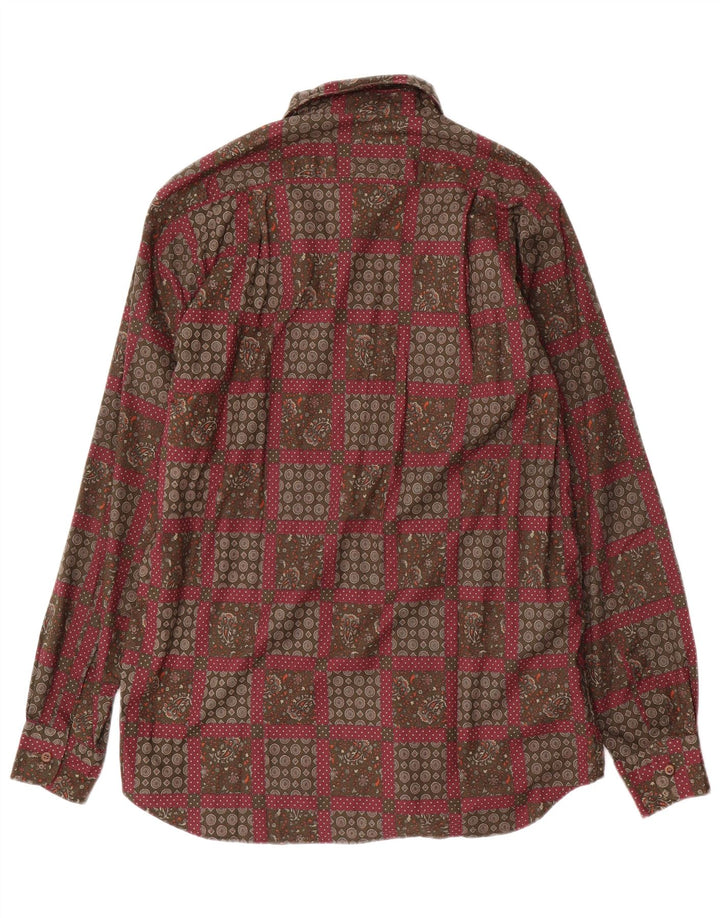Мужская рубашка Green Leaves, размер 38/39, средний красный, вискоза с пейсли