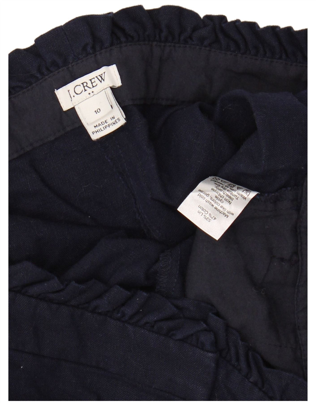 Женские шорты чинос с высокой талией J. CREW, размер США 10, большой размер W30, темно-синий лен
