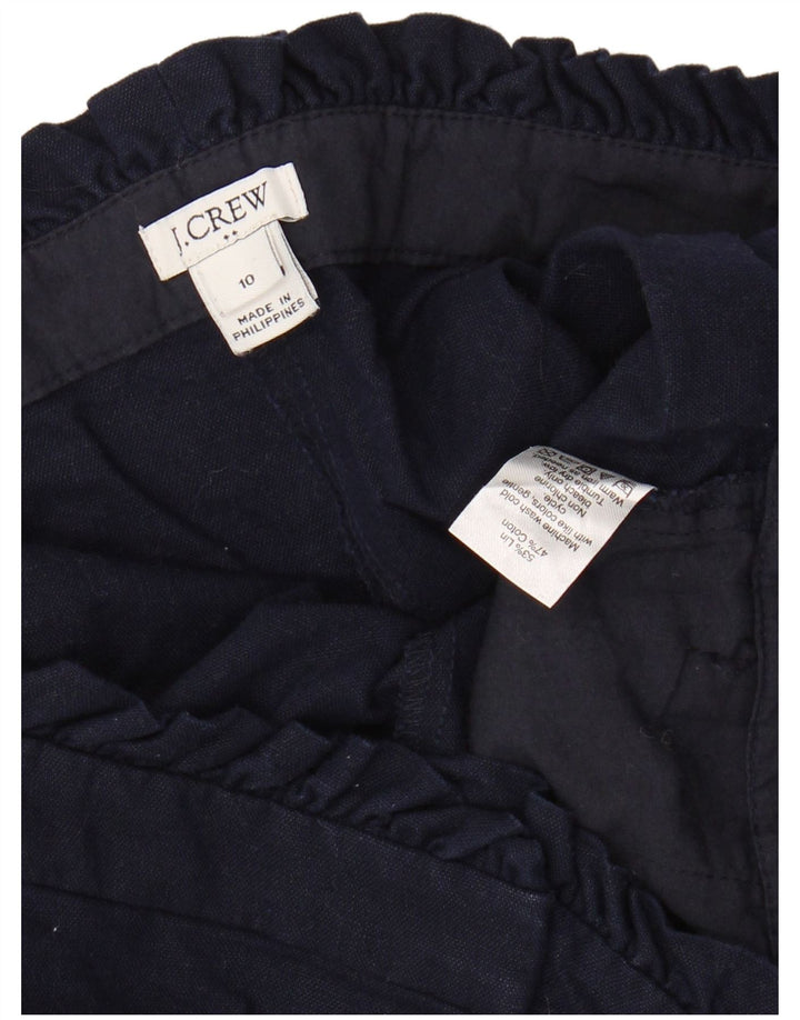 Женские шорты чинос с высокой талией J. CREW, размер США 10, большой размер W30, темно-синий лен