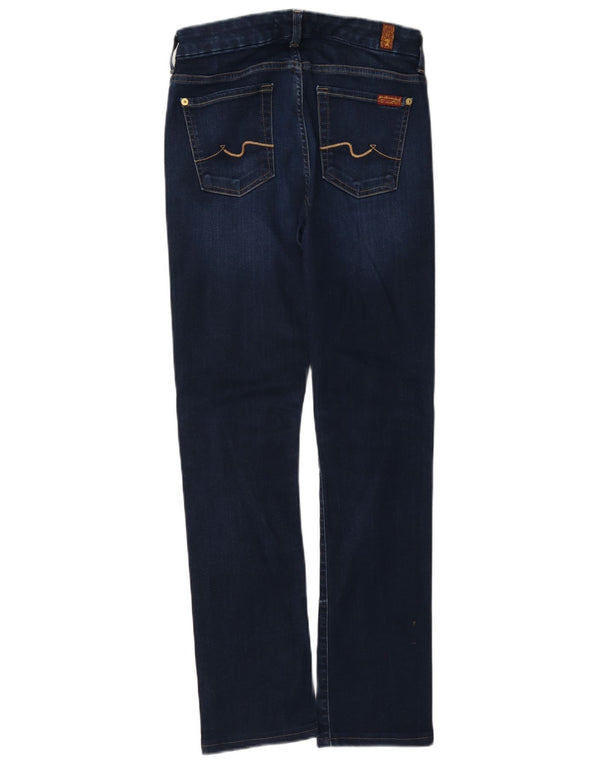 Женские узкие джинсы 7 For All Mankind W26 L29, темно-синий, хлопок