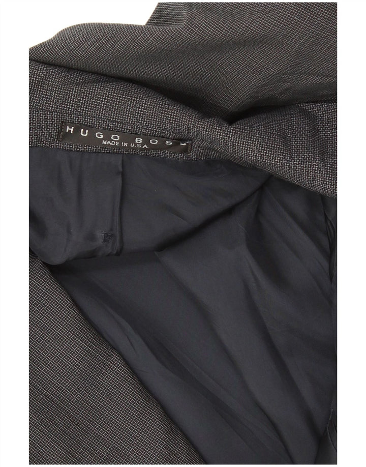Мужской пиджак Hugo Boss на 2 пуговицах UK 42 XL Серый из натуральной шерсти