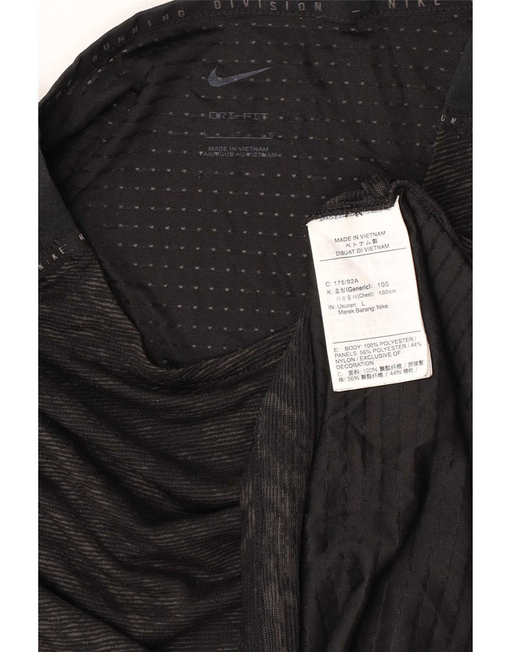 Женская футболка с абстрактным узором Nike Dri Fit UK 14, большая черная
