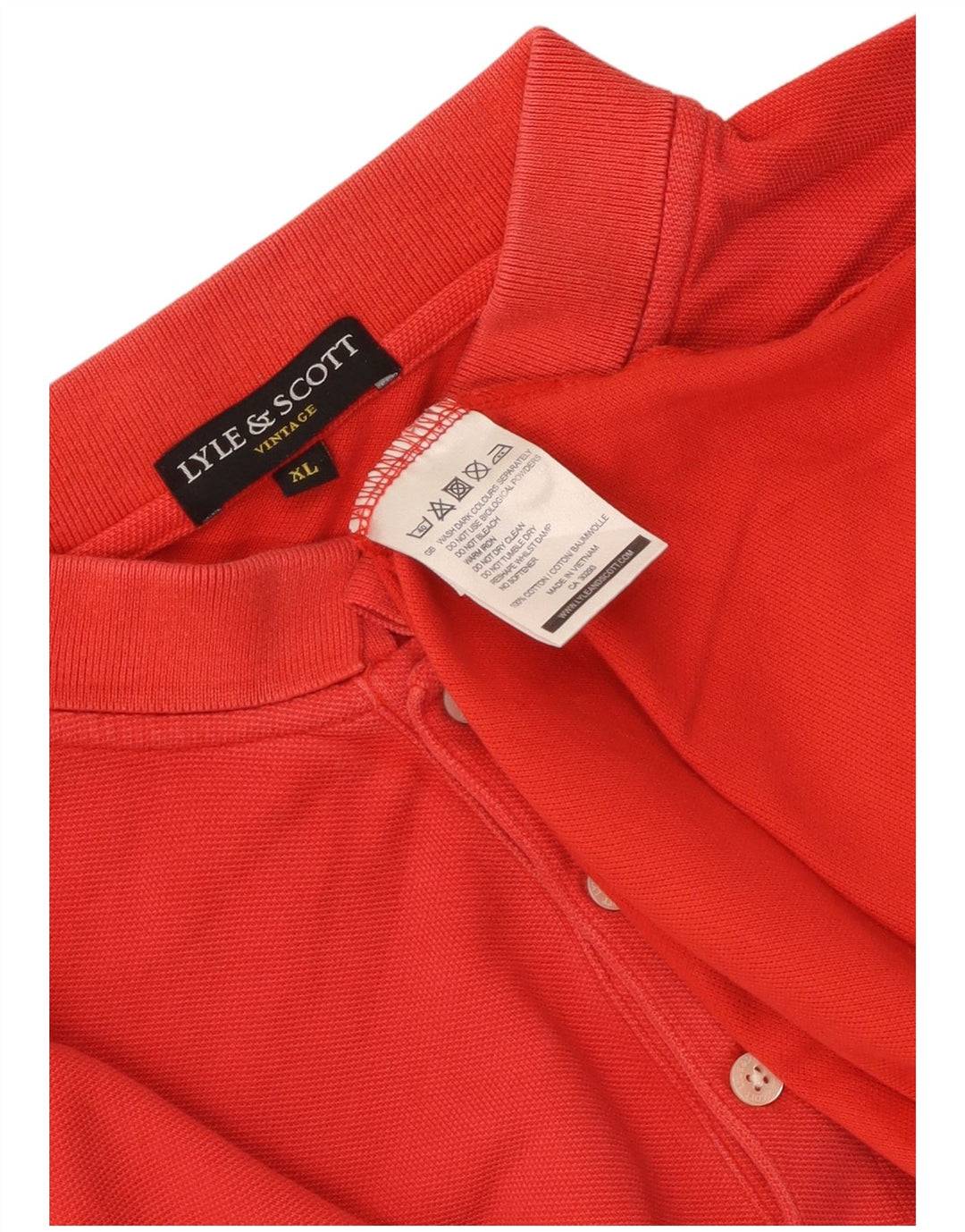 Мужская рубашка-поло Lyle & Scott XL, красный хлопок