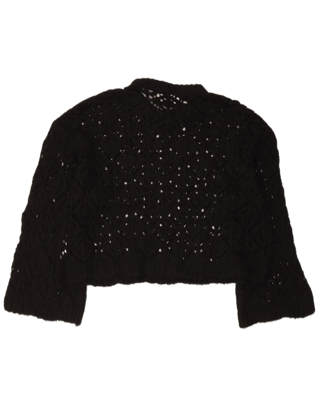 Женский укороченный джемпер с вырезом «лодочка» ZARA, Великобритания 16, большой черный