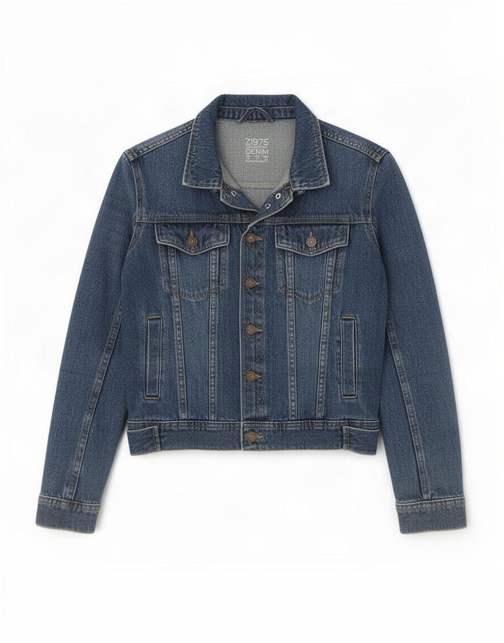 Женская джинсовая куртка Zara UK 10, маленькая синяя, хлопок