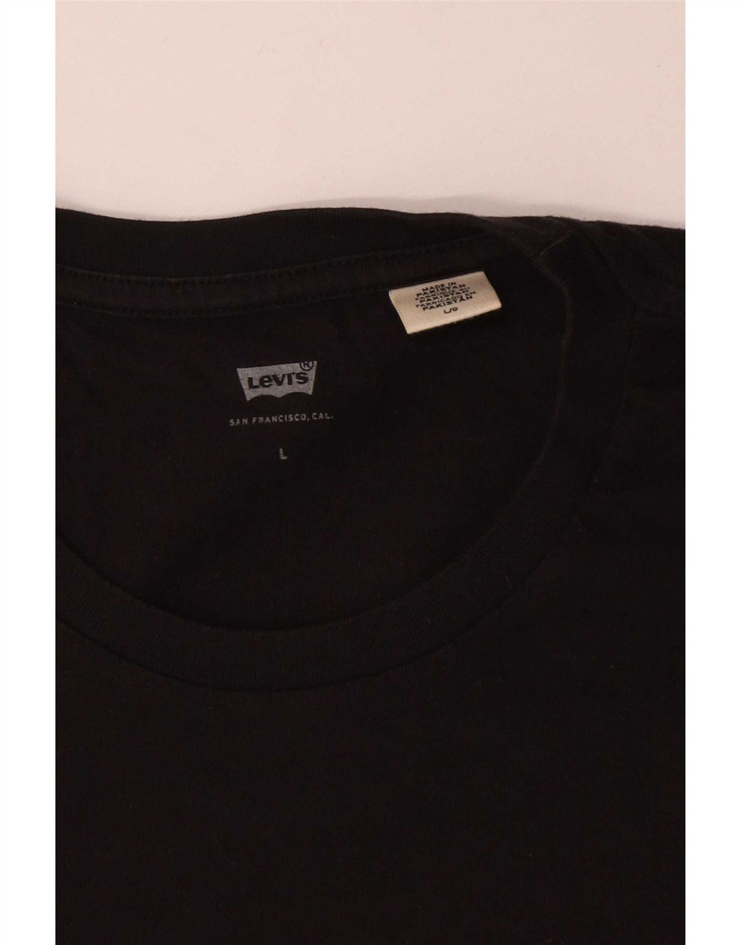 Мужская футболка с рисунком Levi's, большой черный хлопок