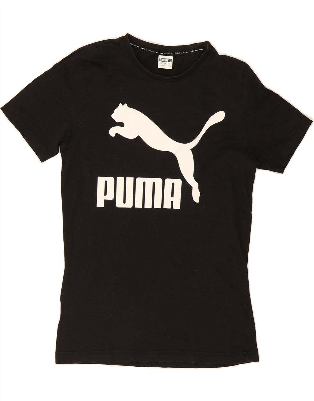 PUMA Mens Graphic T-Shirt Top Small Black Cotton Vintage Puma and Second-Hand Puma from Messina Hembry 