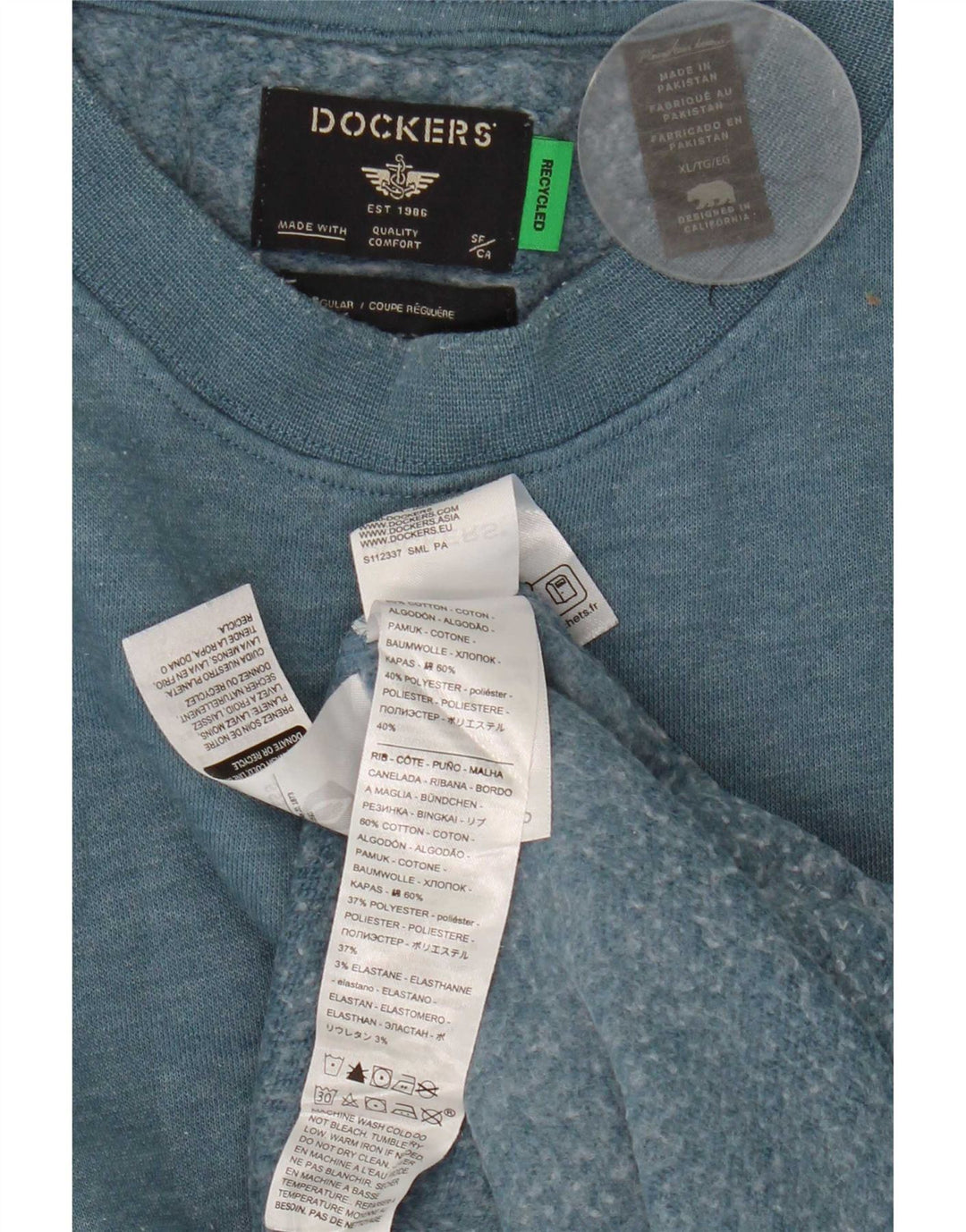 Мужской свитшот Dockers XL, синий хлопок