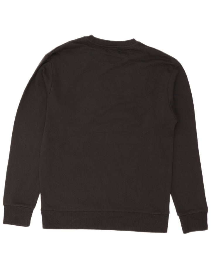 Мужской свитшот с рисунком Jack & Jones, хлопковый джемпер среднего серого цвета