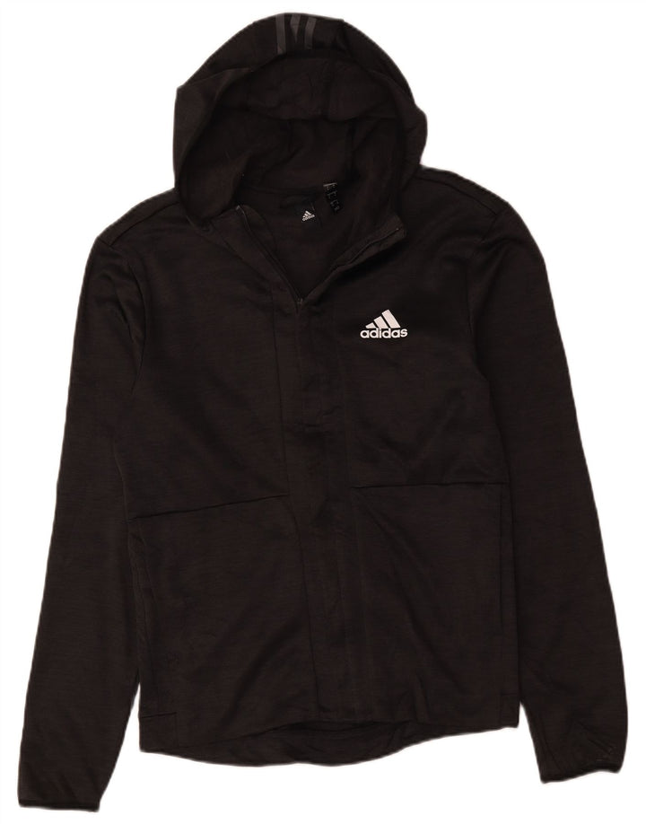 Мужской спортивный костюм Adidas с капюшоном, верхняя куртка, маленький серый полиэстер