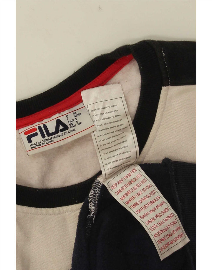 Fila Мужской свитшот с графическим рисунком, маленький разноцветный хлопковый джемпер с цветными блоками