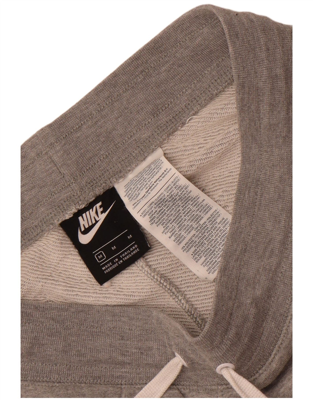 Мужские спортивные шорты Nike с графическим рисунком, хлопковые, среднего серого цвета