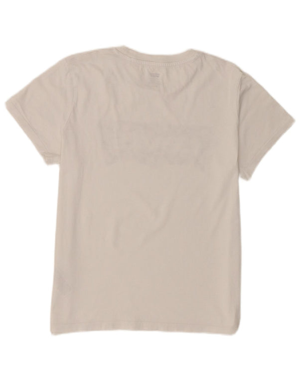 Женская футболка с рисунком Levi's Top UK 12, средний размер, белый хлопок